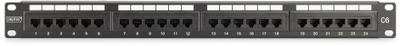 Пач панел Digitus CAT 6 Class E, 24 порти, 19\", неекраниран