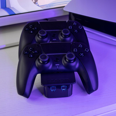 Karikues kontrollash Venom VS5007, stacion karikimi i dyfishtë, për PS5 DualSense, i zi