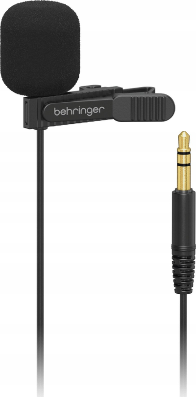 Mikrofon lavalier Behringer BC LAV GO, kondensator kardioid, prizë 3.5 mm TRS, i zi