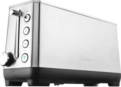 Toaster Catler TS 4014, 2 feta, trup metalik, argjendtë