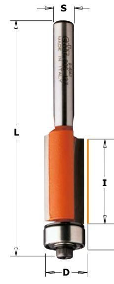 Freza drejtë CMT 906.630.11, diametër 12.7mm, gjatësi 50mm, portokalli