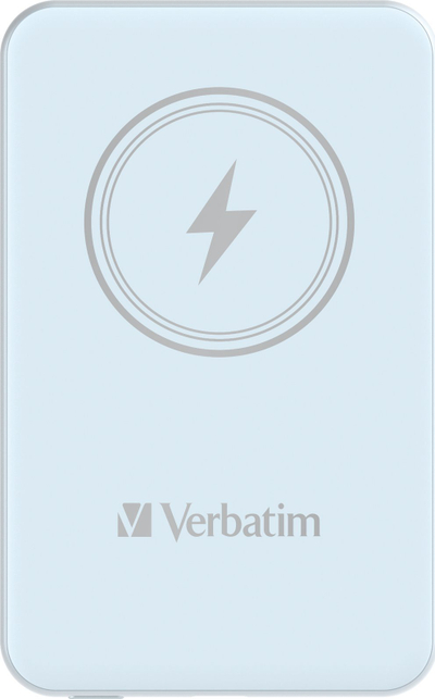 Power bank Verbatim Charge n Go, 5000mAh, karikim magnetik wireless, blu