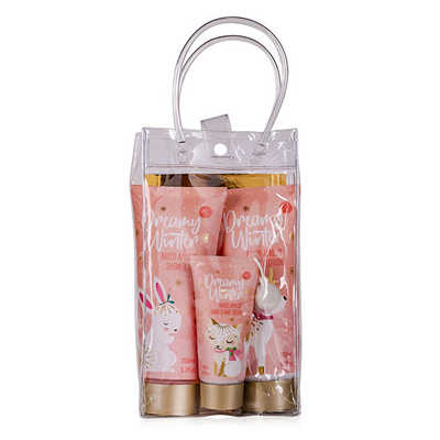 Set për trup - Xhel dushi 200ml + Losion trupi 200ml + krem për duar 60 ml Accentra Dreamy Winter