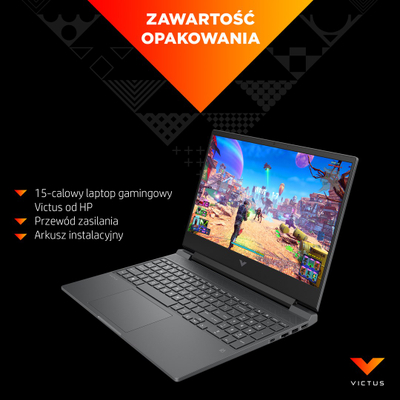 Laptop HP Victus 15-FA0005TG, 15.6", Intel Core i5-12450H, 8GB RAM, 256GB SSD, GeForce GTX 1650 4GB, i zi