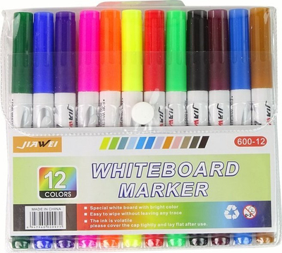 Markera për tabelë të bardhë Leantoys, 12 copë, me ngjyra të ndryshme