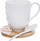 Set filxhanësh me pjatë Orion BAMBU, 0.37L, 2 copë, të bardhë