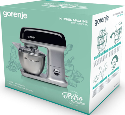 Mikser kuzhine Gorenje MMC1000RL, 1000W, dizajn retro, i kuq