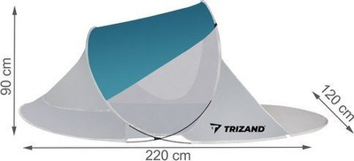 Çadër plazhi Beach Tent, 220x120x90 cm, portative, blu