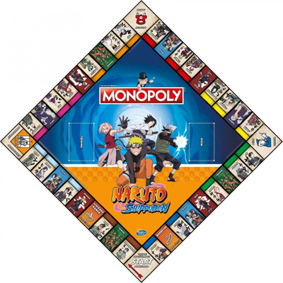 Lojë tavoline Hasbro Monopoly Naruto Shippuden, edicion special, për 2 deri në 6 lojtarë, shumëngjyrëshe