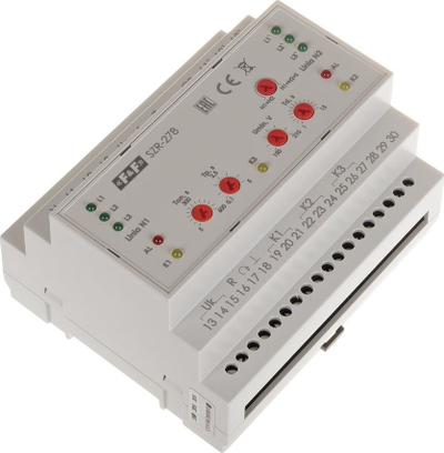 Kontroller rrjeti F&F SZR-278, trefazor 3 x 400V, montim në shinë 35mm