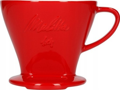 Филтер за кафе од порцелан Melitta 1x4, pour over, црвен