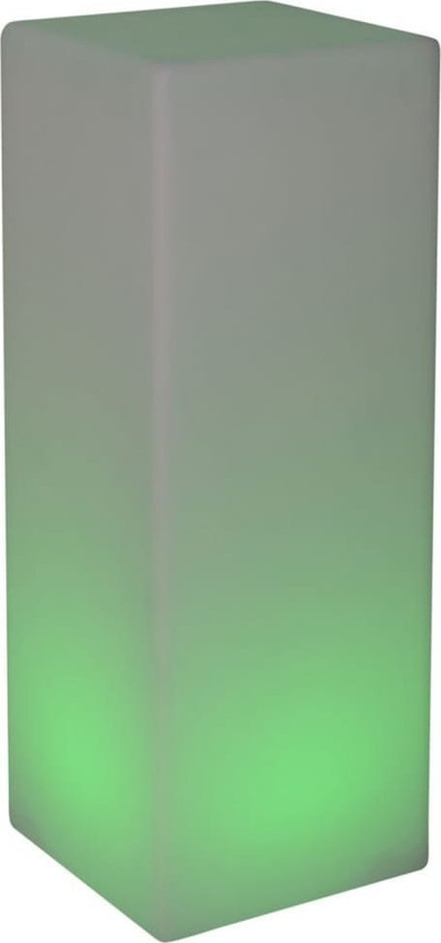 Lampë dyshemeje Eurotrail me bateri, katrore LED, 80 cm, RGB, e bardhë
