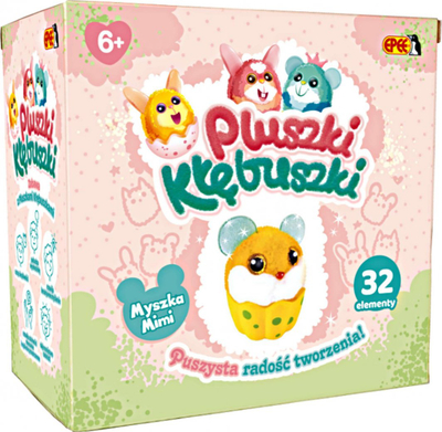 Set krijues lodër Epee Plushki Balls Mouse Mimi, 32 pjesë, DIY, shumëngjyrëshe