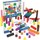 Set ndërtimi Learning Resources MathLink Cubes Big Builders, 200 kube, lodër edukative STEM, me ngjyra të ndryshme