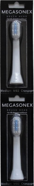 Kokë zëvendësuese furçe dhëmbësh Megasonex MB2, medium, set me 2 copë