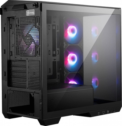 Куќиште за компјутер MSI MAG Pano M100R PZ ARGB, Црна, Mini Tower