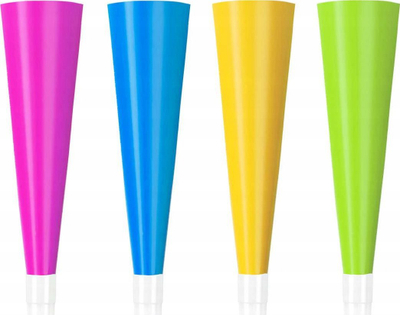 Bori feste neon, set 4 copë, 19 cm, shumëngjyrëshe