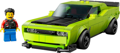 Lodër ndërtimi Lego Speed Champions 77237 Dodge Challenger SRT Hellcat, makinë sportive
