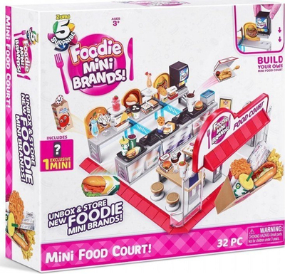 Set loje Zuru 5 Surprises Foodie Mini Brands, Mini Food Court, 32 pjesë, shumëngjyrësh