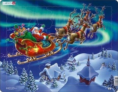 Puzzle Larsen Santa Claus And His Sleigh, 26 pjesë, shumëngjyrësh