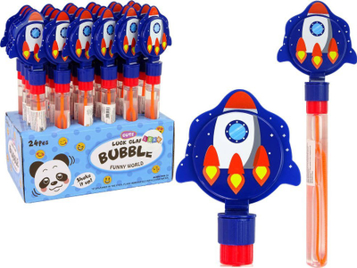 Lodër flluska sapuni Leantoys Rocket, 30cm, e kaltër