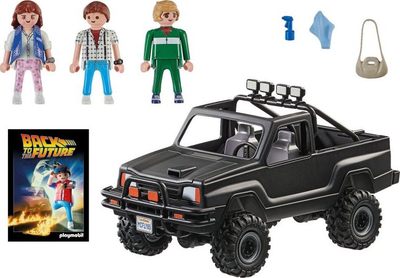 Lodër PLAYMOBIL Back to the Future 70633, kamionçina pickup e Martyt, set me figura, e zezë