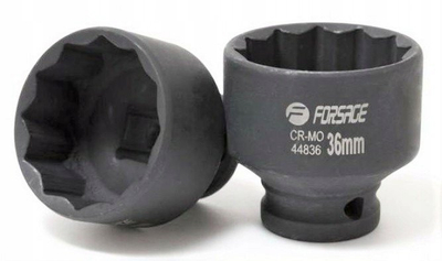 Çelës goditës Impact Socket 1/2", 36 mm, 12-këndor, mur i hollë