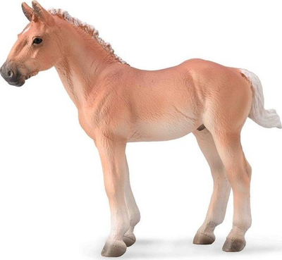 Figurinë kafshe Collecta Noriker Chestnut Foal, këlysh kali, kafe