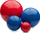 Top për qen Boomer Ball, masa M 15cm, i kuq