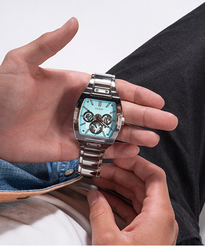 Orë për meshkuj Guess Phoenix GW0456G4, e argjendtë
