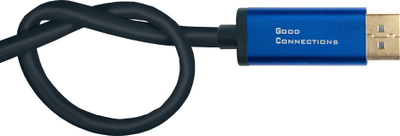 Kabllo adapter video Alcasa 4812-CSF010B, USB Type C në DisplayPort, 1 m, blu
