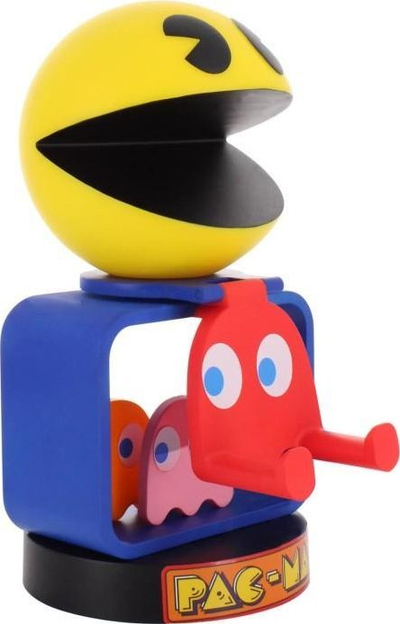 Mbajtës për kontrollor dhe telefon Bandai Pac Man Cable Guy, 8.5\", i verdhë