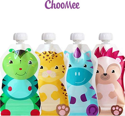Shishe ushqyese të ripërdorshme ChooMee, 150ml, XL, 6m+, 4 copë