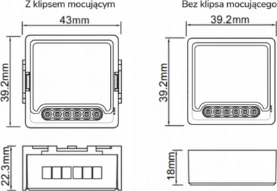 Modul rele OXT Mini, 4 qarqe, ZigBee Tuya, i bardhë