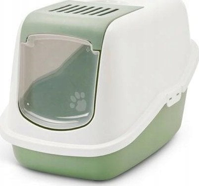 Тоалет за мачки Savic Nestor Hooded Cat Loo, со капак, Botanical Green