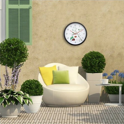 Orë muri Nextime Prunus 4314, e zezë/ e bardhë