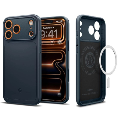 Mbrojtëse telefoni Spigen Thin Fit MagSafe për iPhone 17 Pro Max, Metal Slate