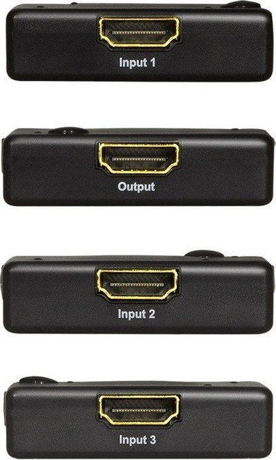 Ndarës HDMI LogiLink 3x1, Full HD 1080p 60Hz, Mini, i zi