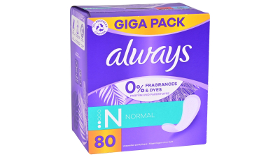 Pelmanë ditore Always Normal, pa aromë, 80 copë, megapak