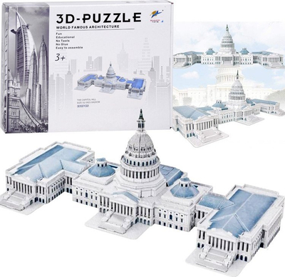 Puzzle 3D The Capitol Hill, 132 pjesë, lodër edukative