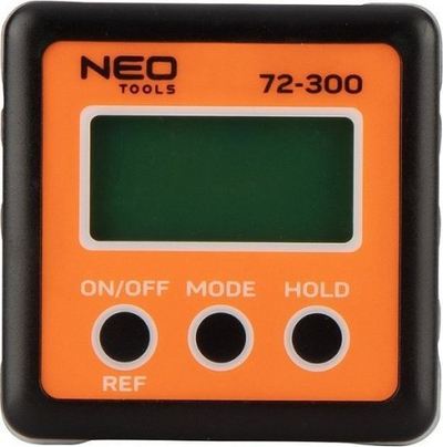 Matës këndi dixhital Neo, me ekran LCD, me bazë magnetike, i zi
