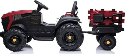 Traktor elektrik për kalamoj Lean Cars BDM0925, 12V, me rimorkjo, i kuq