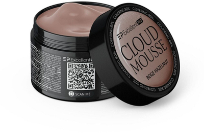 Xhel ndërtues për thonj Excellent PRO Cloud Mousse, Beige Hazelnut, 50 g