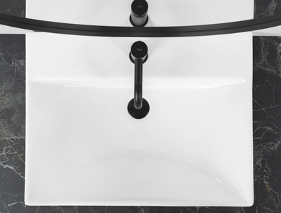 Lavabo e brendshme qeramike Rea Mandy, për banak, 60 cm, e bardhë