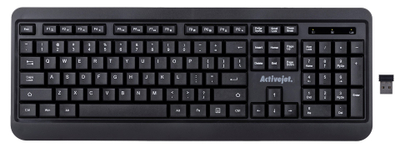 Tastierë Activejet K-3807SW, wireless, e zezë
