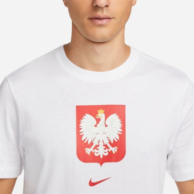 Bluzë sportive Nike Poland Crest DH7604 100 për burra, poliestër, e bardhë