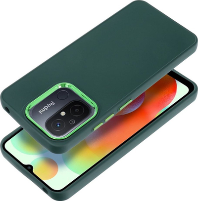 Mbrojtëse telefoni Tok Frame Case Xiaomi Redmi 12C, TPU i butë, kornizë e fortë, jeshile