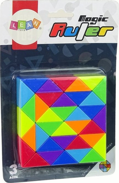 Lojë logjike Magic Cube Snake, blloqe trekëndore, plastike, shumëngjyrëshe
