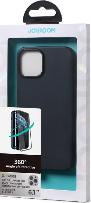 Këllëf 360 Joyroom JR-BP935 për iPhone 13 Pro, me xham të fortë, i zi