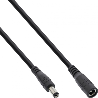 Kabllo zgjatuese InLine DC, 5.5x2.1mm mashkull–femër, 1m, e zezë